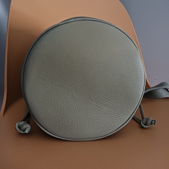 Slate Blue Textured Mini Bucket Bag with Adjustable Strap mint green - Picture 8 of 12